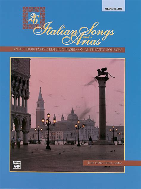 26 Italian Songs And Arias - Medium Low Voice (Book/CD)